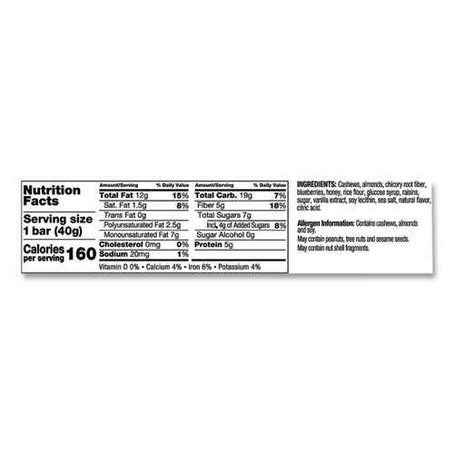 Image of KIND 18039 Fruit And Nut Bars, Blueberry Vanilla And Cashew, 1.4 Oz Bar, 12/box