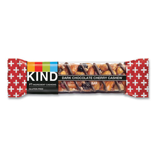 Image of KIND 17250 Plus Nutrition Boost Bar, Dk ChocolateCherryCashew/Antioxidants, 1.4 oz Bar, 12/Box