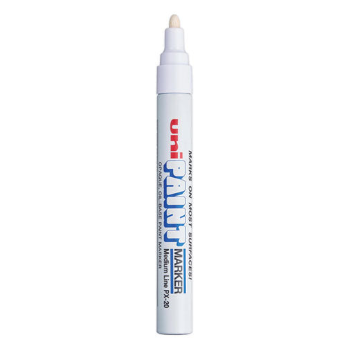 Image of uni®-Paint 63613 Permanent Marker, Medium Bullet Tip, White