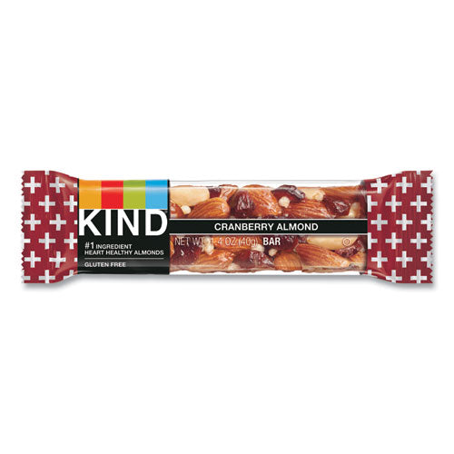 Image of KIND 17211 Plus Nutrition Boost Bar, Cranberry Almond and Antioxidants, 1.4 oz Bar, 12/Box