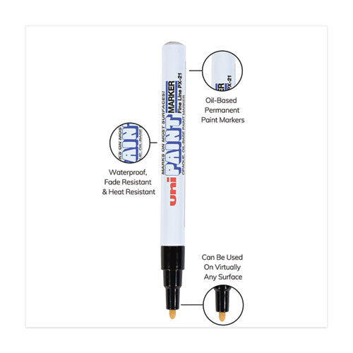 Image of uni®-Paint 63701 Permanent Marker, Fine Bullet Tip, Black