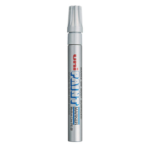 Image of uni®-Paint 63614 Permanent Marker, Medium Bullet Tip, Metallic Silver