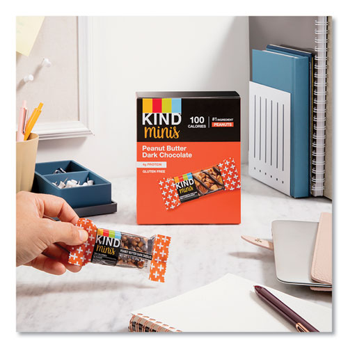 Image of KIND 27961 Minis, Peanut Butter Dark Chocolate, 0.7 oz Bar, 10/Pack