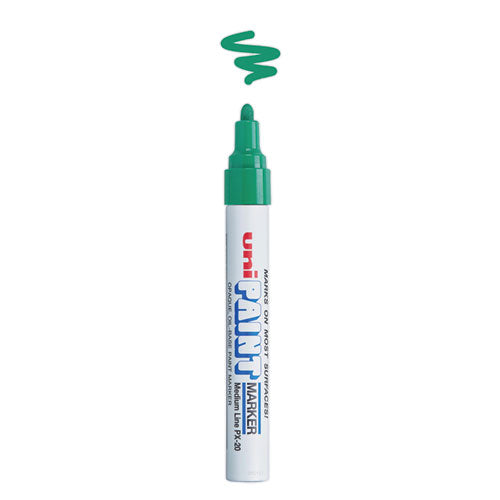 Image of uni®-Paint 63604 Permanent Marker, Medium Bullet Tip, Green