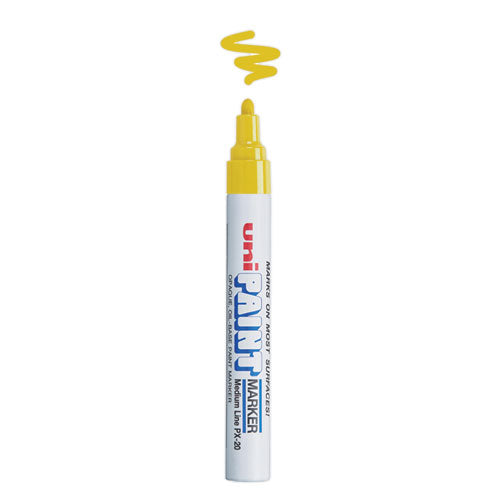 Image of uni®-Paint 63605 Permanent Marker, Medium Bullet Tip, Yellow