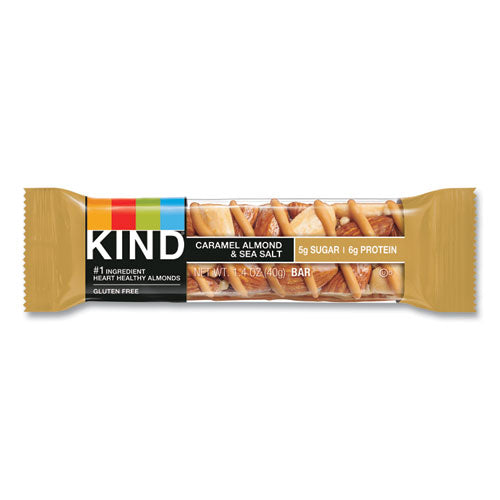 Image of KIND 18533 Nuts And Spices Bar, Caramel Almond And Sea Salt, 1.4 Oz Bar, 12/box