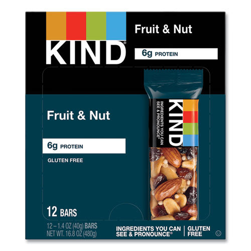 Image of KIND 17824 Fruit and Nut Bars, Fruit and Nut Delight, 1.4 oz Bar, 12/Box