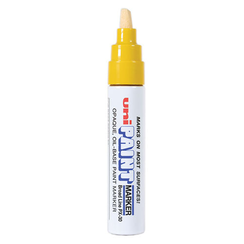 Image of uni®-Paint 63735 Permanent Marker, Broad Chisel Tip, Yellow