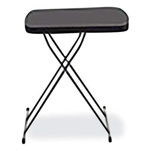 Image of SKILCRAFT® Personal Adjustable Height Folding Table, 18" W x 26" L, Charcoal Gray, 1 Each