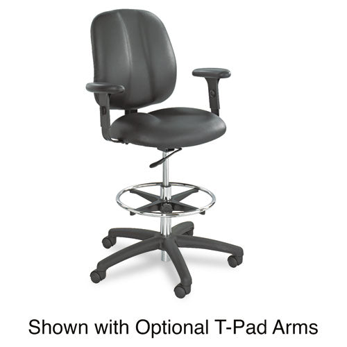 Image of Safco® 7084BL Apprentice Ii Extended-Height Chair, Supports Up To 250 Lb, 22" To 32" Seat Height, Black