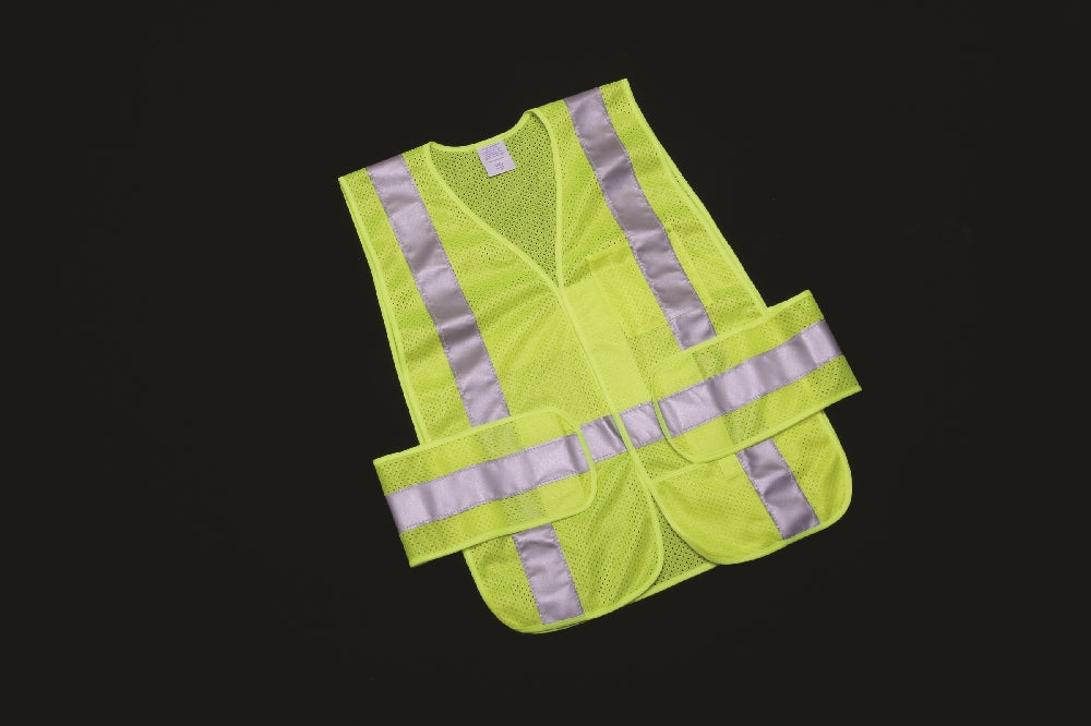 Image of SKILCRAFT® Class 2 ANSI 107-2010 Compliant Safety Vest, Front Closure w/Pockets, OSFA, Yellow/Lime/Silver Trim