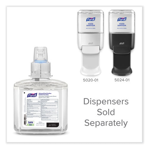 Image of PURELL® 5051-02 Advanced Hand Sanitizer Gentle and Free Foam, 1,200 mL Refill, Fragrance-Free, For ES4 Dispensers, 2/Carton