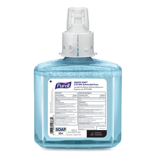 Image of PURELL® 5079-02 HEALTHY SOAP 0.5% BAK Antimicrobial Foam Refill, For ES4 Dispensers, Light Citrus Floral Scent, 1,200 mL, 2/Carton