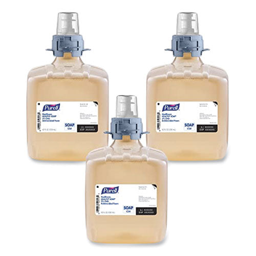 Image of PURELL® 5181-03 Healthcare HEALTHY SOAP 2% CHG Antimicrobial Foam Refill, For CS4 Dispensers, Fragrance-Free, 1,250 mL, 3/Carton