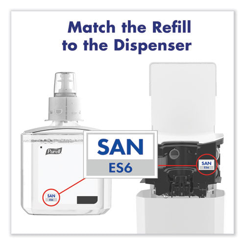Image of PURELL® 6453-02 Advanced Hand Sanitizer Foam, For ES6 Dispensers, 1,200 mL Refill, Clean Scent, 2/Carton