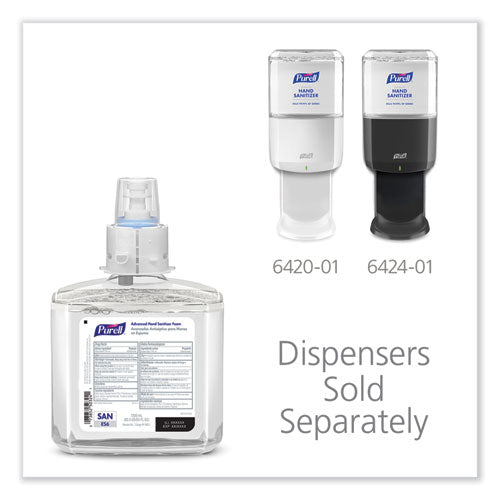 Image of PURELL® 6453-02 Advanced Hand Sanitizer Foam, For ES6 Dispensers, 1,200 mL Refill, Clean Scent, 2/Carton