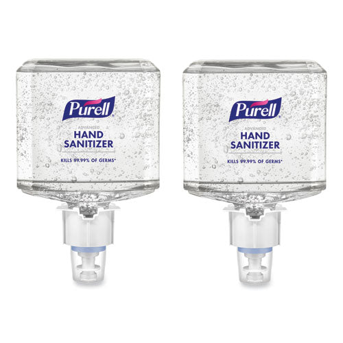 Image of PURELL® 6463-02 Advanced Hand Sanitizer Gel Refill, 1,200 mL, Clean Scent, For ES6 Dispensers, 2/Carton