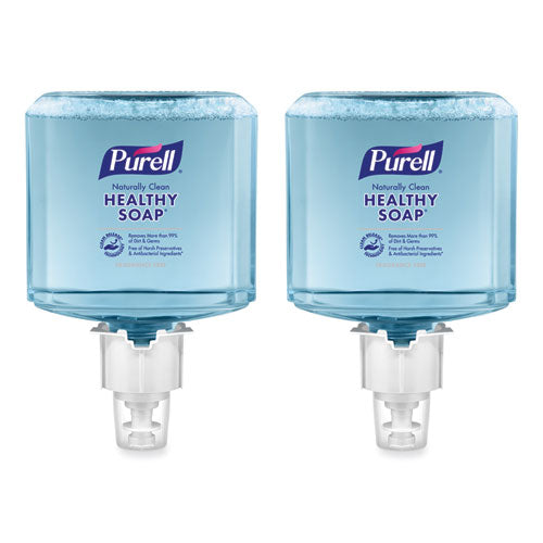 Image of PURELL® 6470-02 CLEAN RELEASE Technology HEALTHY SOAP Naturally Clean Foam Refill, For ES6 Dispensers, Fragrance-Free, 1,200 mL, 2/Carton