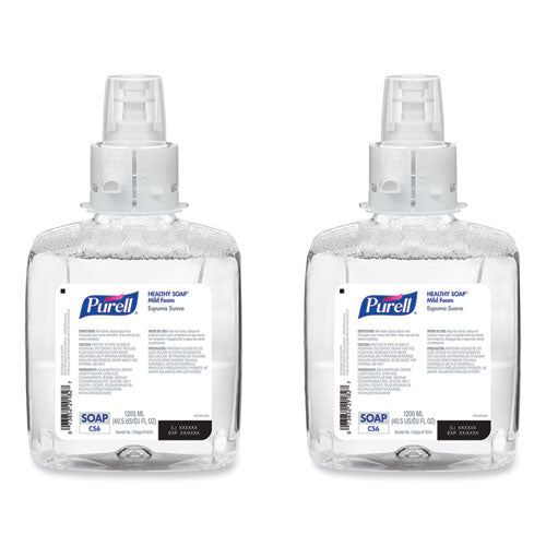 Image of PURELL® 6574-02 HEALTHY SOAP Mild Foam Refill, For CS6 Dispensers, Fragrance-Free, 1,200 mL, 2/Carton