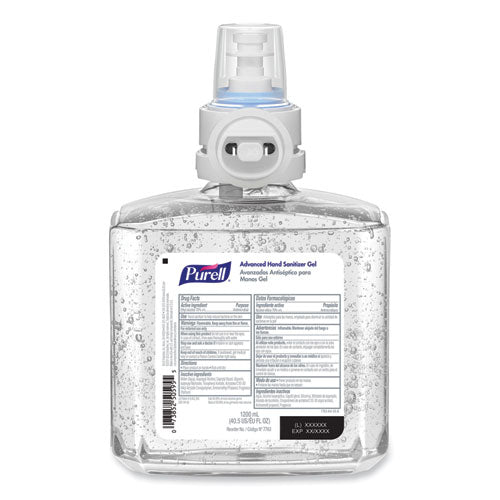 Image of PURELL® 7763-02 Advanced Hand Sanitizer Gel Refill, 1,200 mL, Clean Scent, For ES8 Dispensers, 2/Carton