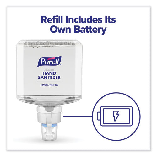 Image of PURELL® 7763-02 Advanced Hand Sanitizer Gel Refill, 1,200 mL, Clean Scent, For ES8 Dispensers, 2/Carton