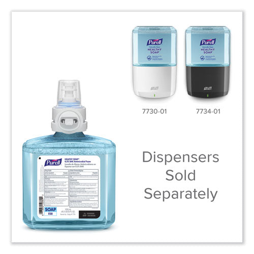 Image of PURELL® 7779-02 HEALTHY SOAP 0.5% BAK Antimicrobial Foam Refill, For ES8 Dispensers, Light Citrus Floral Scent, 1,200 mL, 2/Carton