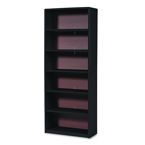 Image of Safco® 7174BL Value Mate Series Metal Bookcase, Six-Shelf, 31.75w x 13.5d x 80h, Black
