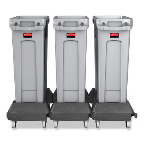 Image of Rubbermaid® Commercial FG354060GRAY Slim Jim with Venting Channels, 23 gal, Plastic, Gray
