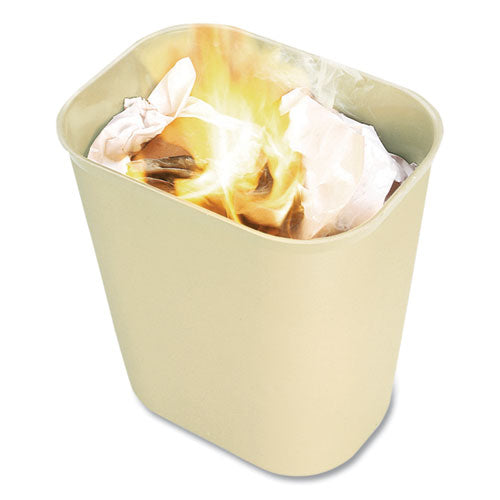 Image of Rubbermaid® Commercial FG254300BEIG Fiberglass Wastebasket, 7 gal, Fiberglass, Beige
