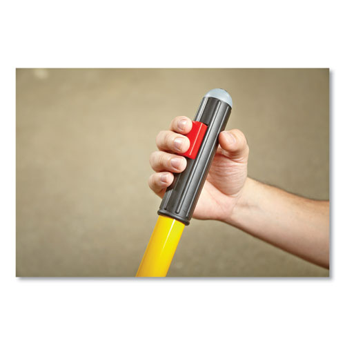 Image of Rubbermaid® Commercial HYGEN 1835528 Pulse Microfiber Spray Mop System, 17" Microfiber Head, 52" Yellow Plastic Handle