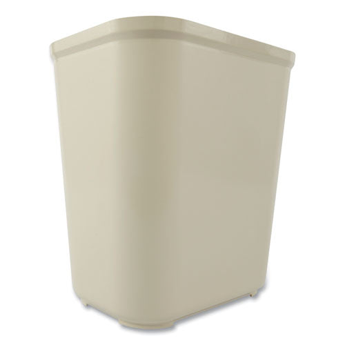Image of Rubbermaid® Commercial FG254300BEIG Fiberglass Wastebasket, 7 gal, Fiberglass, Beige