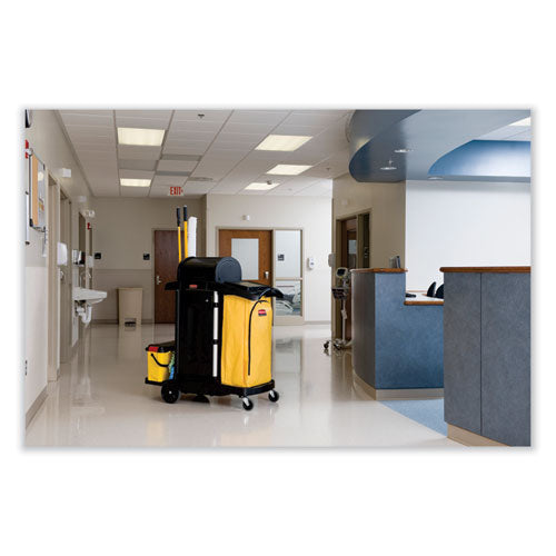 Image of Rubbermaid® Commercial 1966881 Vinyl Cleaning Cart Bag for Rubbermaid Commercial 9T76, 9T77 and 9T78, 34 gal, 17.5" x 10.5" x 33", Yellow