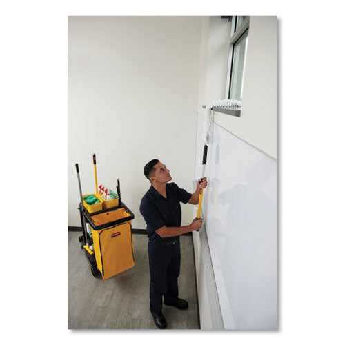 Image of Rubbermaid® Commercial 1966719 Zippered Vinyl Cleaning Cart Bag for Rubbermaid Commercial 6173-88, 24 gal, 17.25" x 10.5" x 30.5", Yellow