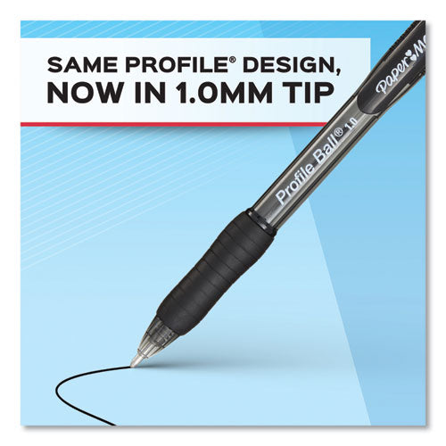 Image of Paper Mate® 2097014 Profile Ballpoint Pen, Retractable, Medium 1 Mm, Assorted Ink And Barrel Colors, 8/pack