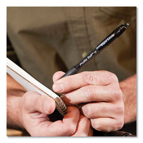 Image of Paper Mate® 2097014 Profile Ballpoint Pen, Retractable, Medium 1 Mm, Assorted Ink And Barrel Colors, 8/pack