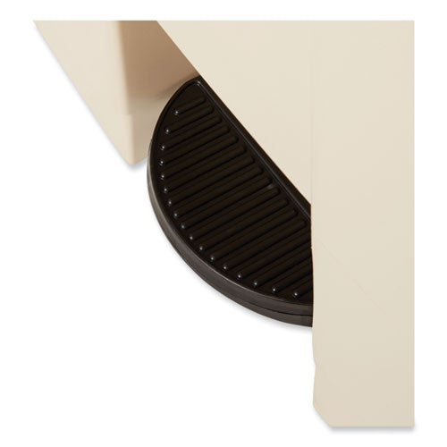 Image of Rubbermaid® Commercial FG614500BEIG Legacy Step-On Receptacle, 18 gal, Polyethylene, Beige