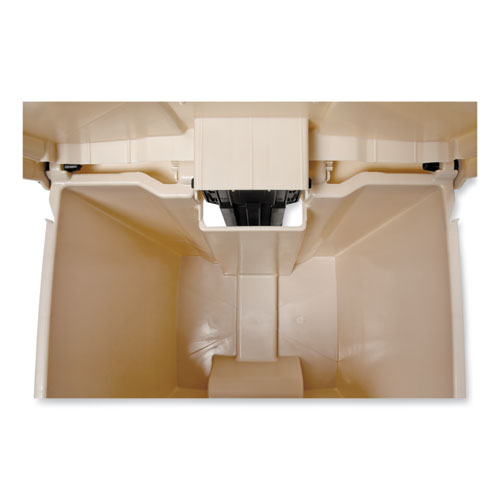 Image of Rubbermaid® Commercial FG614400BEIG Indoor Utility Step-On Waste Container, 12 gal, Plastic, Beige