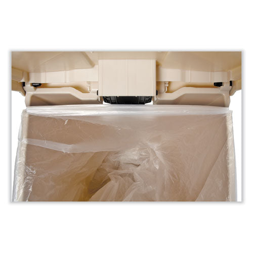 Image of Rubbermaid® Commercial FG614400BEIG Indoor Utility Step-On Waste Container, 12 gal, Plastic, Beige