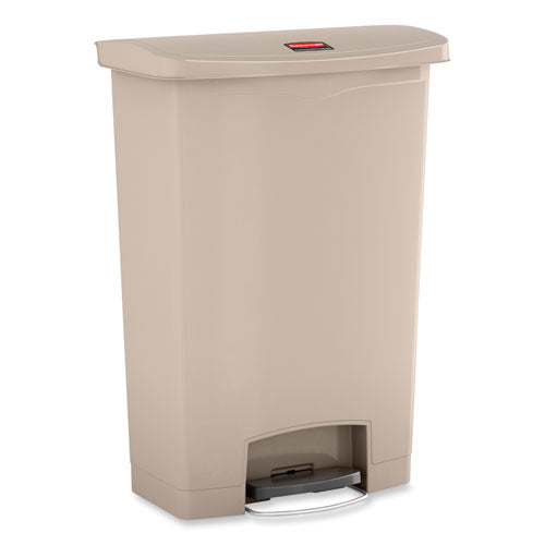 Image of Rubbermaid® Commercial 1883552 Streamline Resin Step-On Container, Front Step Style, 24 gal, Polyethylene, Beige