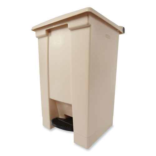 Image of Rubbermaid® Commercial FG614400BEIG Indoor Utility Step-On Waste Container, 12 gal, Plastic, Beige