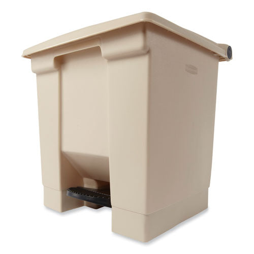 Image of Rubbermaid® Commercial FG614300BEIG Indoor Utility Step-On Waste Container, 8 gal, Plastic, Beige