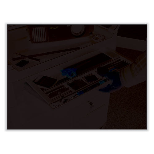 Image of Rubbermaid® Commercial FG345700BLA Utility Cart with Locking Doors, Plastic, 3 Shelves, 200 lb Capacity, 33.63" x 18.63" x 37.75", Black