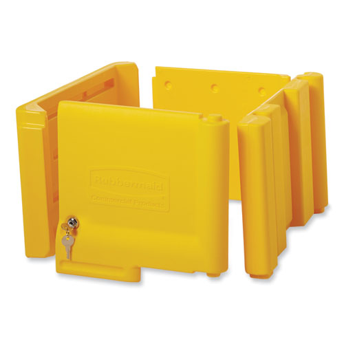 Image of Rubbermaid® Commercial FG618100YEL Locking Cabinet, For Rubbermaid Commercial Cleaning Carts, Yellow