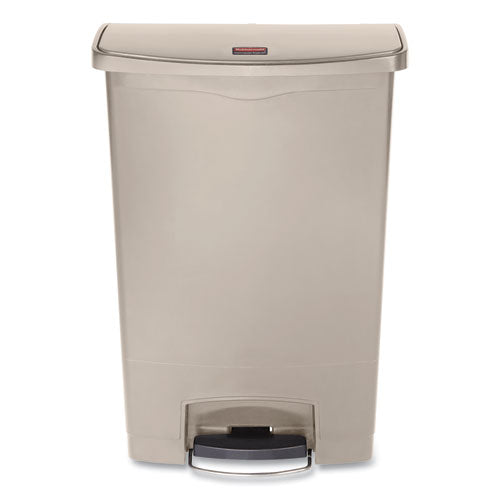 Image of Rubbermaid® Commercial 1883552 Streamline Resin Step-On Container, Front Step Style, 24 gal, Polyethylene, Beige