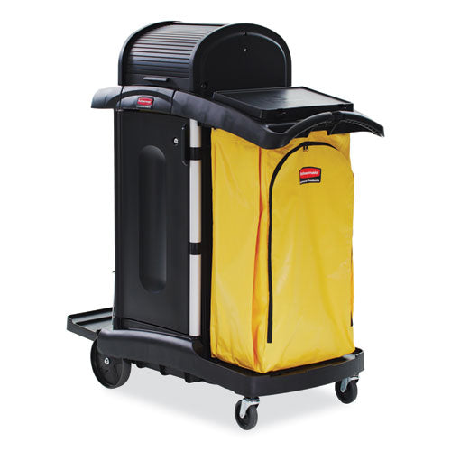 Image of Rubbermaid® Commercial 1966881 Vinyl Cleaning Cart Bag for Rubbermaid Commercial 9T76, 9T77 and 9T78, 34 gal, 17.5" x 10.5" x 33", Yellow
