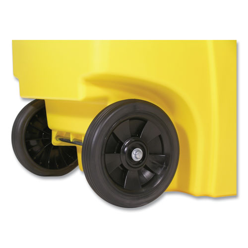 Image of Rubbermaid® Commercial FG9W2700YEL Square Brute Rollout Container, 50 gal, Molded Plastic, Yellow