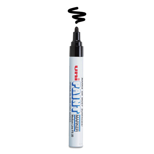 Image of uni®-Paint 63601 Permanent Marker, Medium Bullet Tip, Black