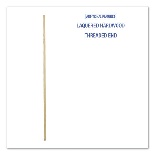 Image of Boardwalk® BWK122 Threaded End Broom Handle, 0.94" dia x 60", Natural