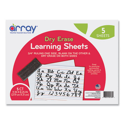 Image of Pacon® PLB8511 GoWrite! Dry Erase Learning Boards, 8.25" x 11", White Surface, 5/Pack