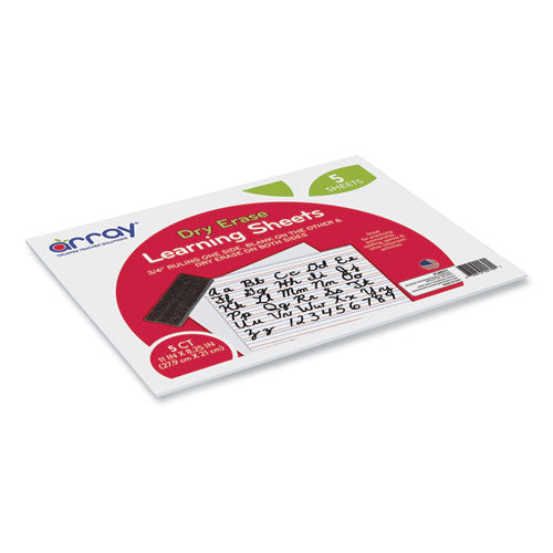 Image of Pacon® PLB8511 GoWrite! Dry Erase Learning Boards, 8.25" x 11", White Surface, 5/Pack